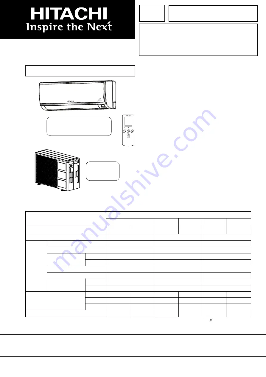 Hitachi RAC-08LH1 Service Manual Download Page 1