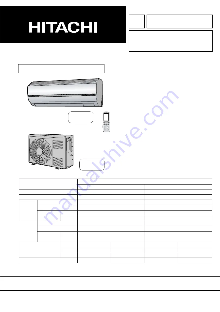 Hitachi RAC-10JH1 Скачать руководство пользователя страница 1