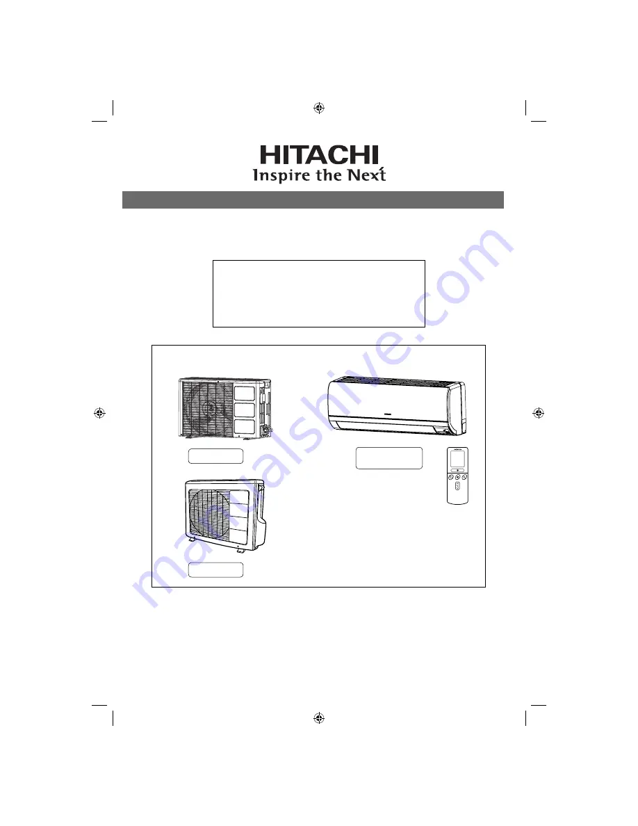 Hitachi RAC-10MH1 Скачать руководство пользователя страница 1