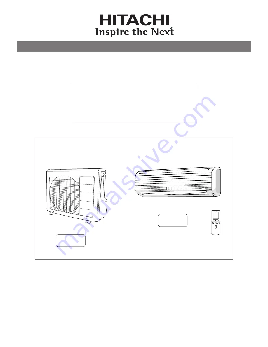 Hitachi RAC-18GH4 Instruction Manual Download Page 1