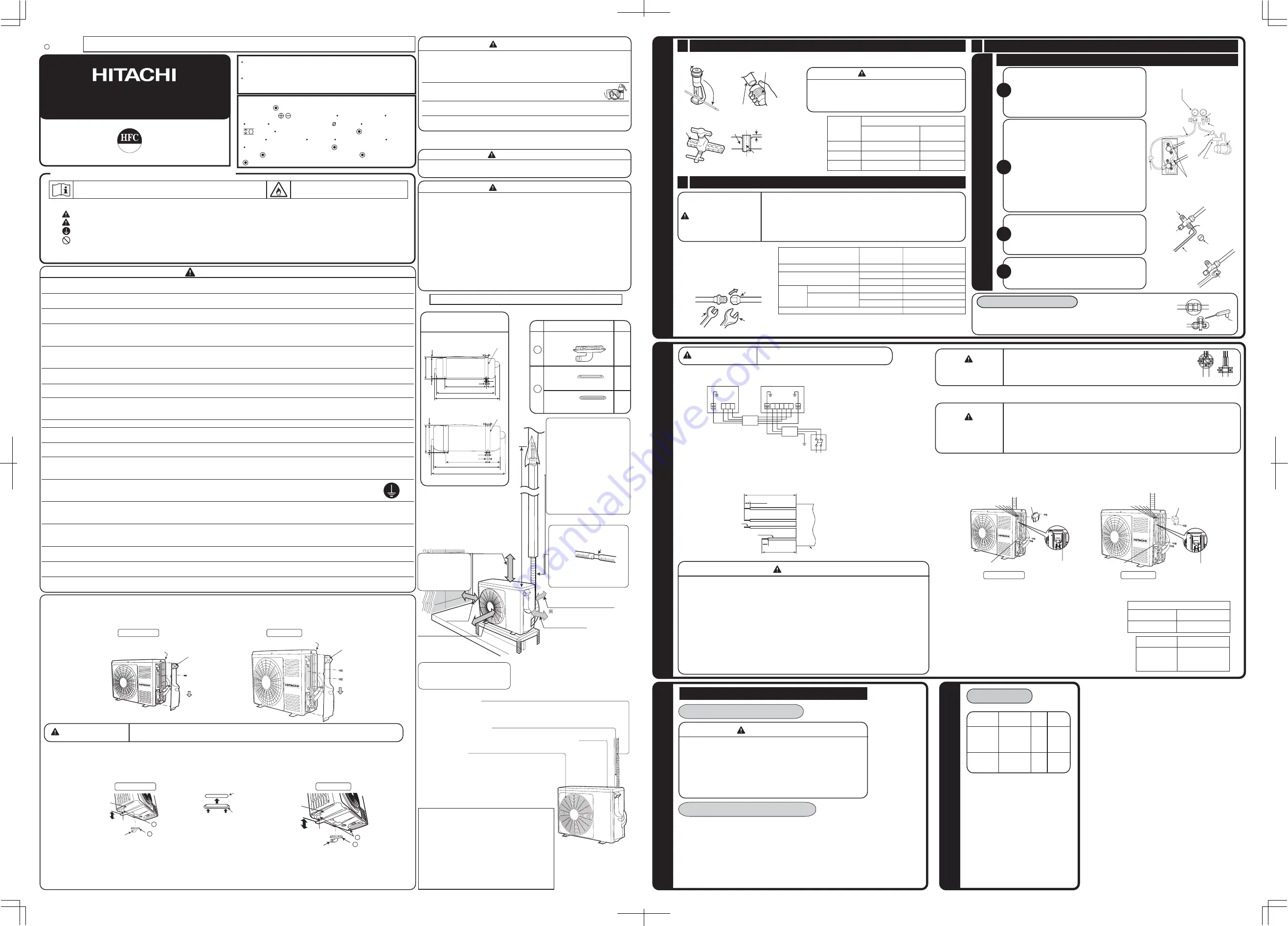 Hitachi RAC-18WPE Installation Manual Download Page 9