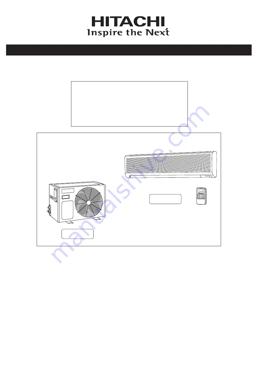 Hitachi RAC-24G1 Instruction Manual Download Page 1