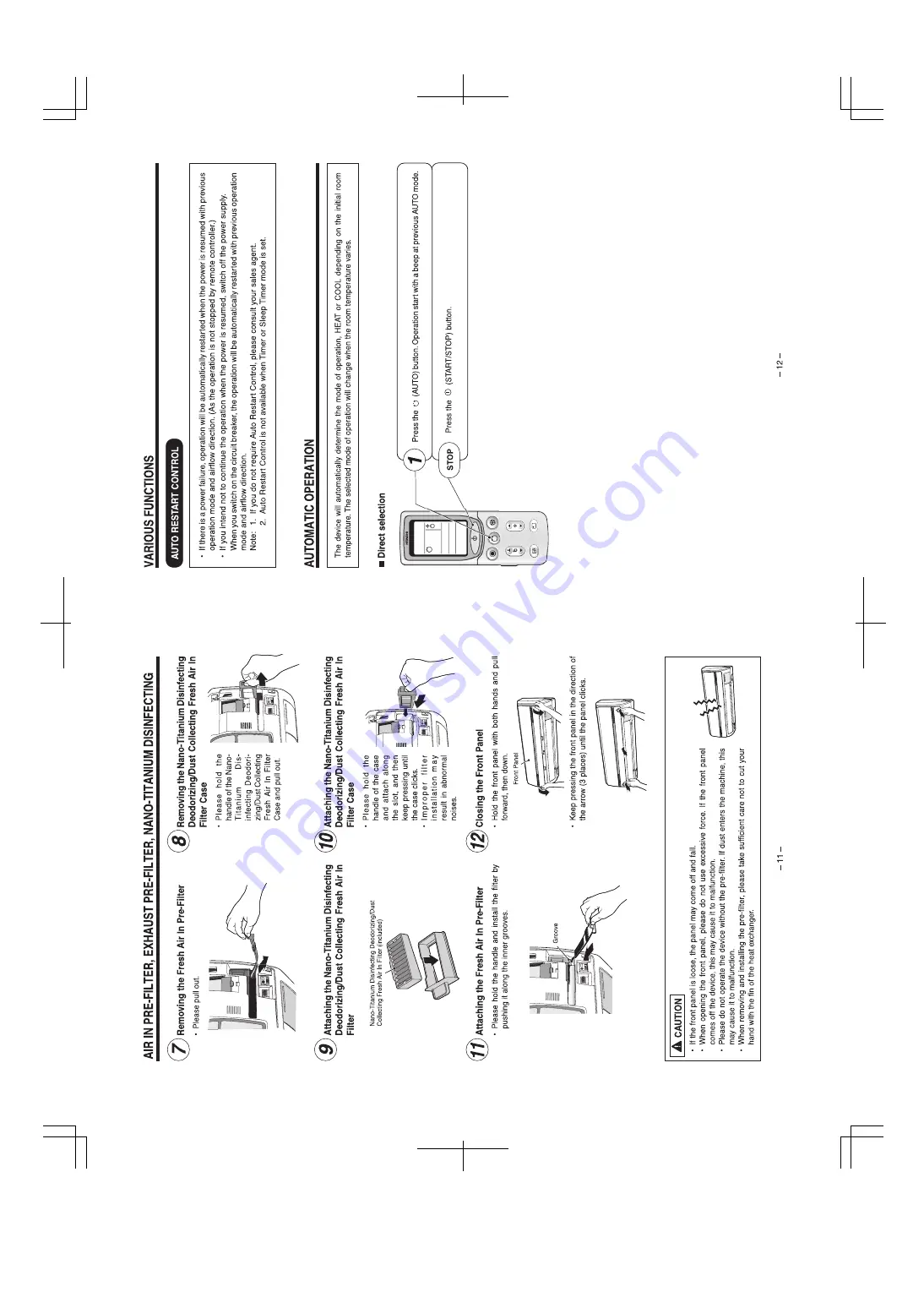 Hitachi RAC-25JX4 Скачать руководство пользователя страница 11