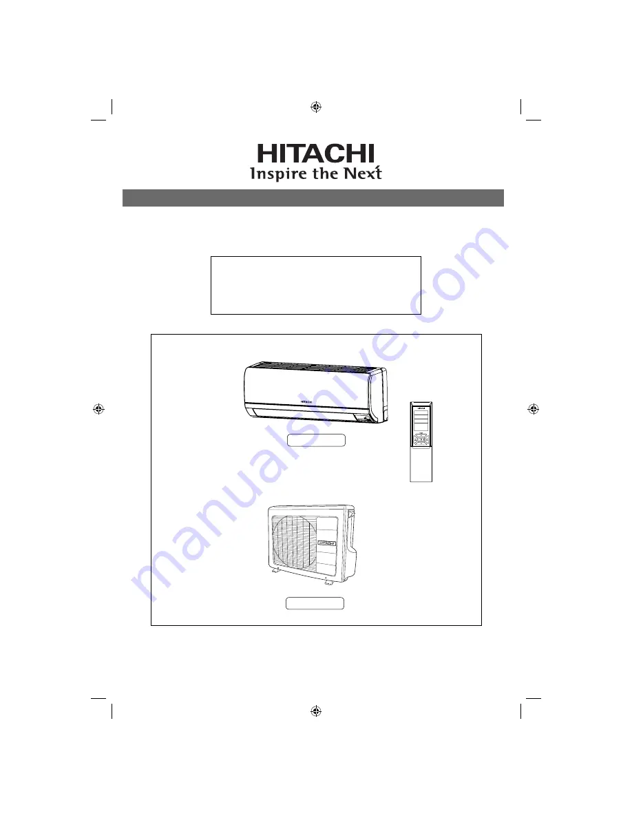 Hitachi RAC-25NPA(T) Скачать руководство пользователя страница 1