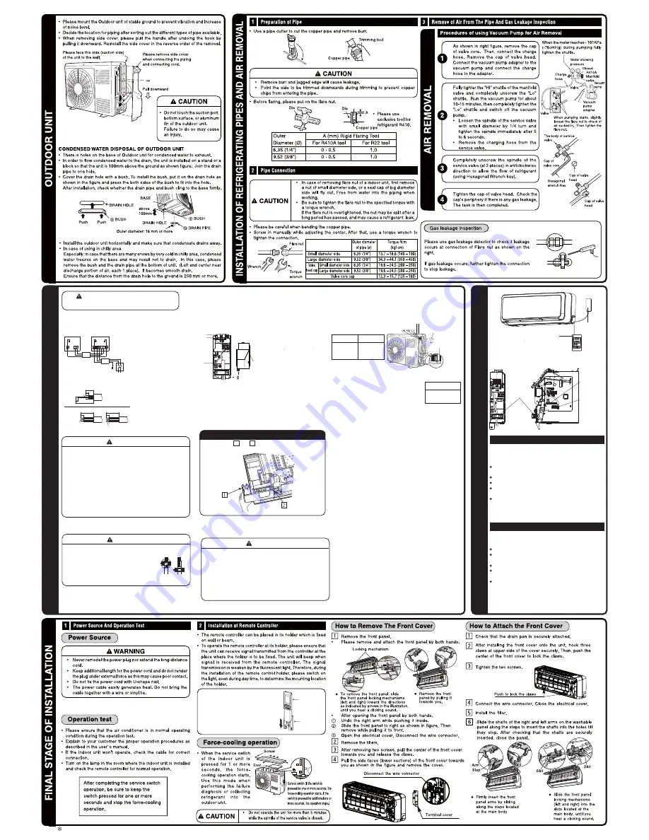 Hitachi RAC-25WXA Installation Manual Download Page 2