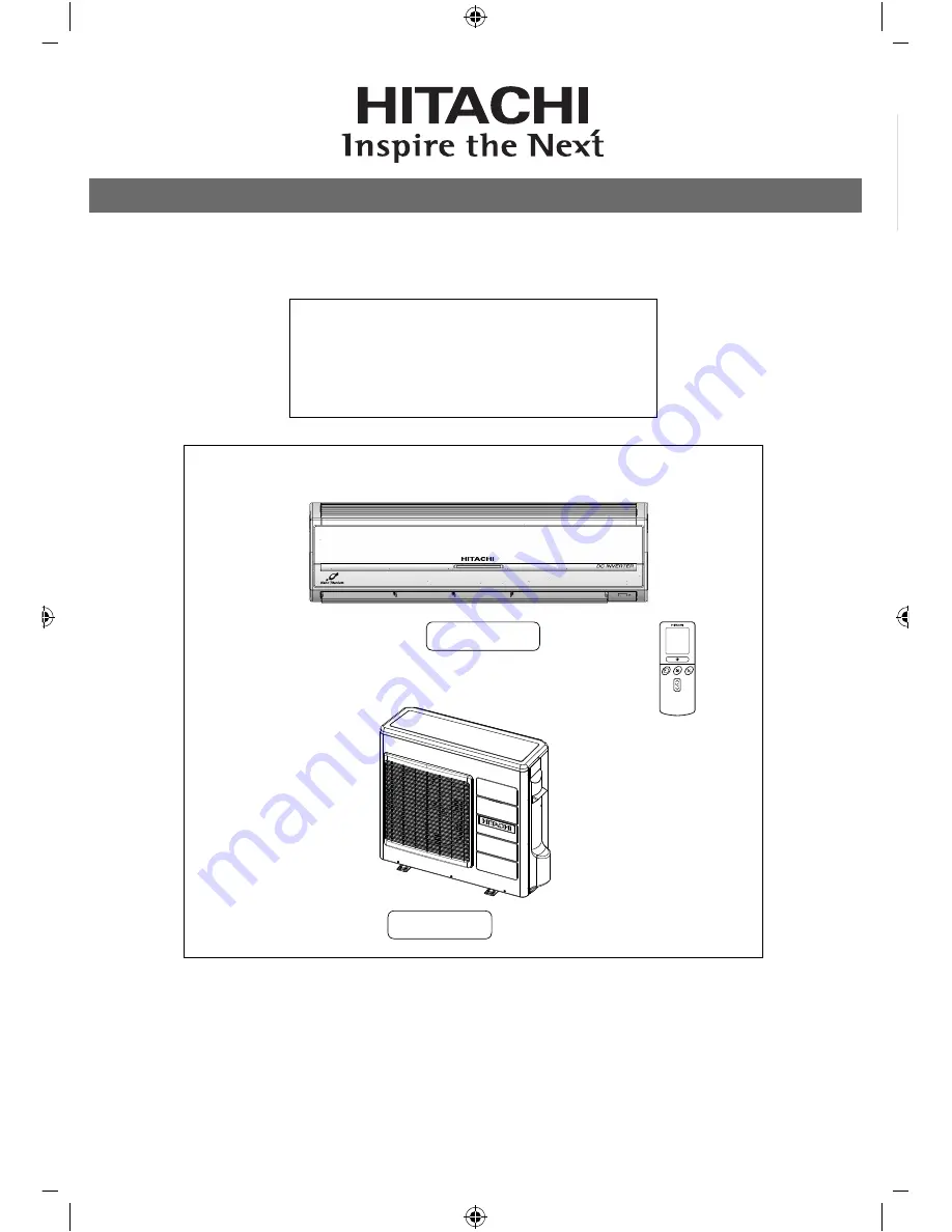 Hitachi RAC-30MH1 Скачать руководство пользователя страница 1