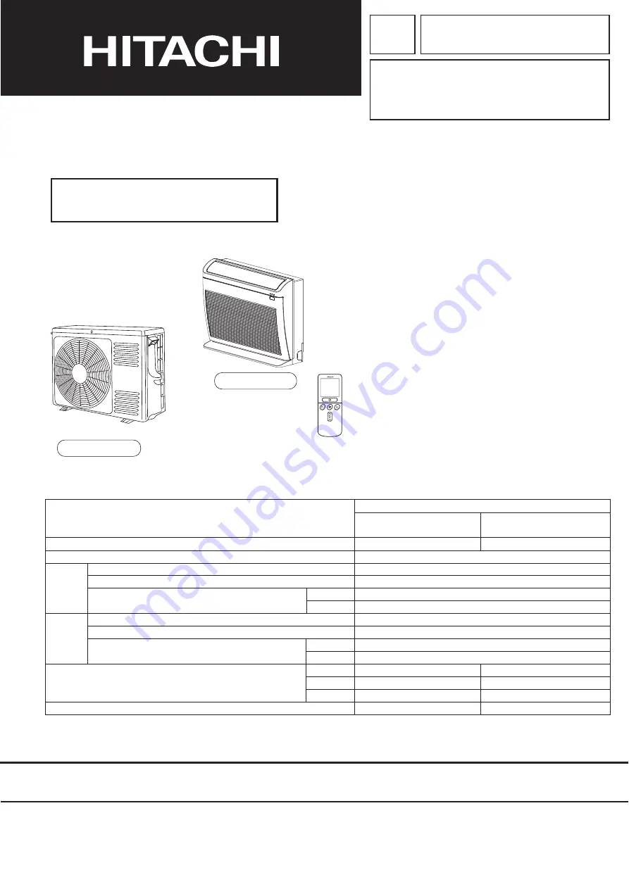 Hitachi RAC-35NX2 Скачать руководство пользователя страница 1