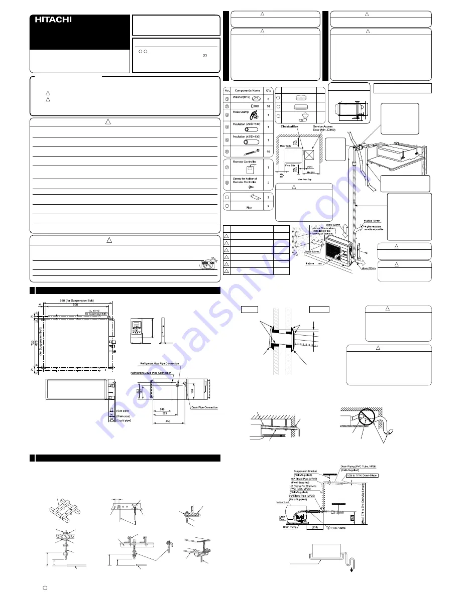 Hitachi RAC-50DH7 Installation Manual Download Page 1