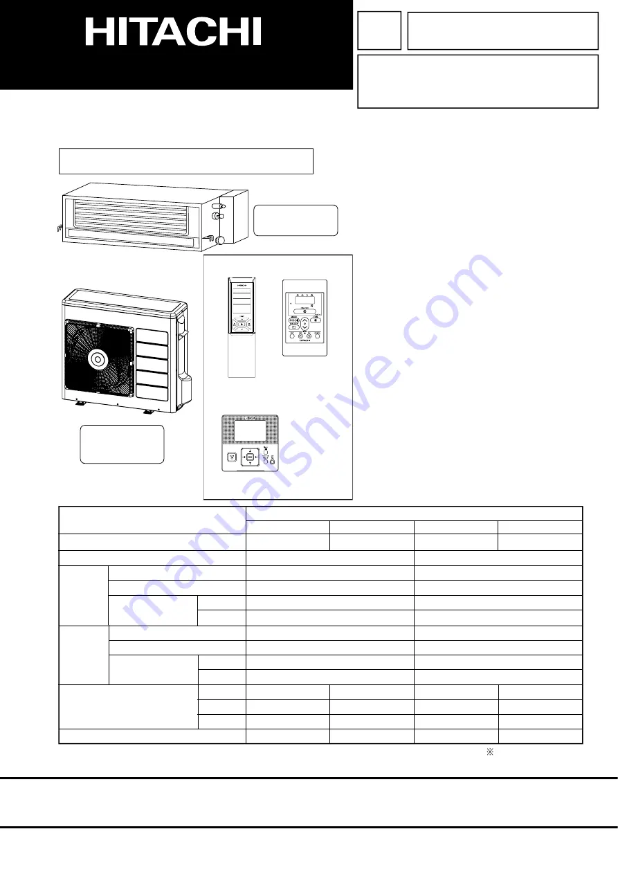 Hitachi RAC-50NPD Скачать руководство пользователя страница 1