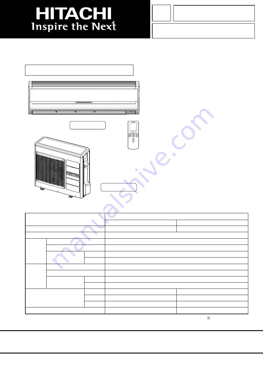 Hitachi RAC-70YH7A Service Manual Download Page 1