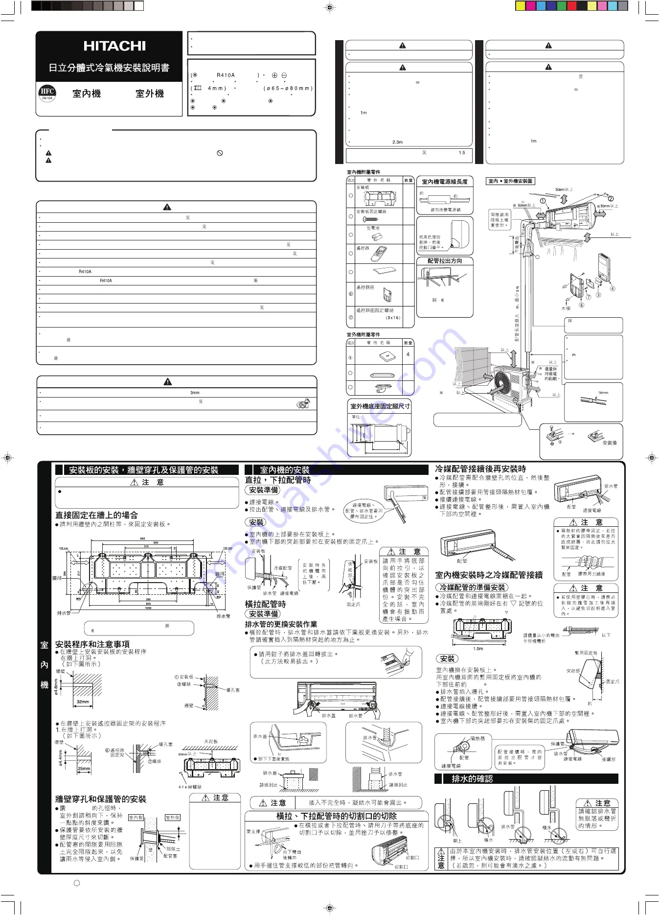 Hitachi RAC-DX24CHK Installation Manual Download Page 1