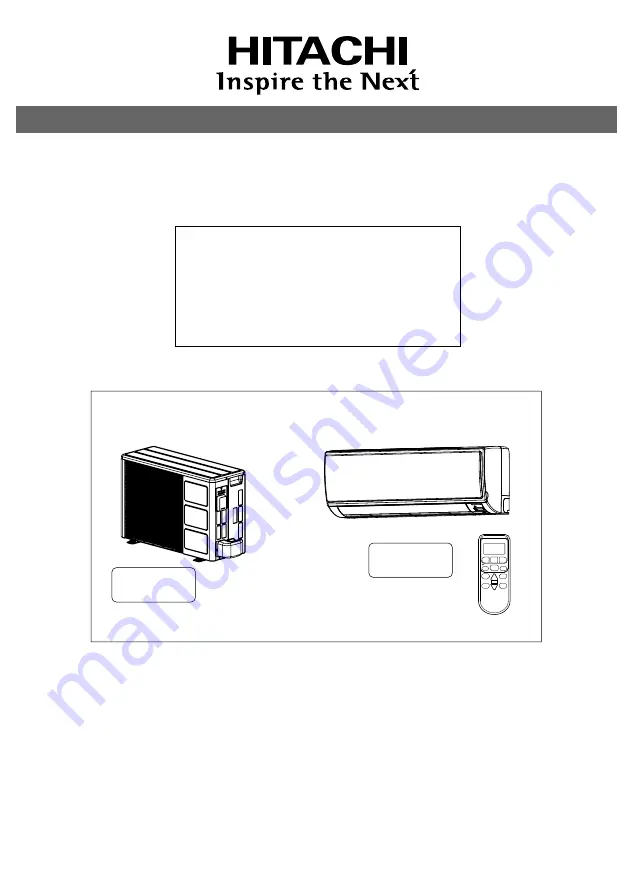 Hitachi RAC-S10CAK Скачать руководство пользователя страница 1