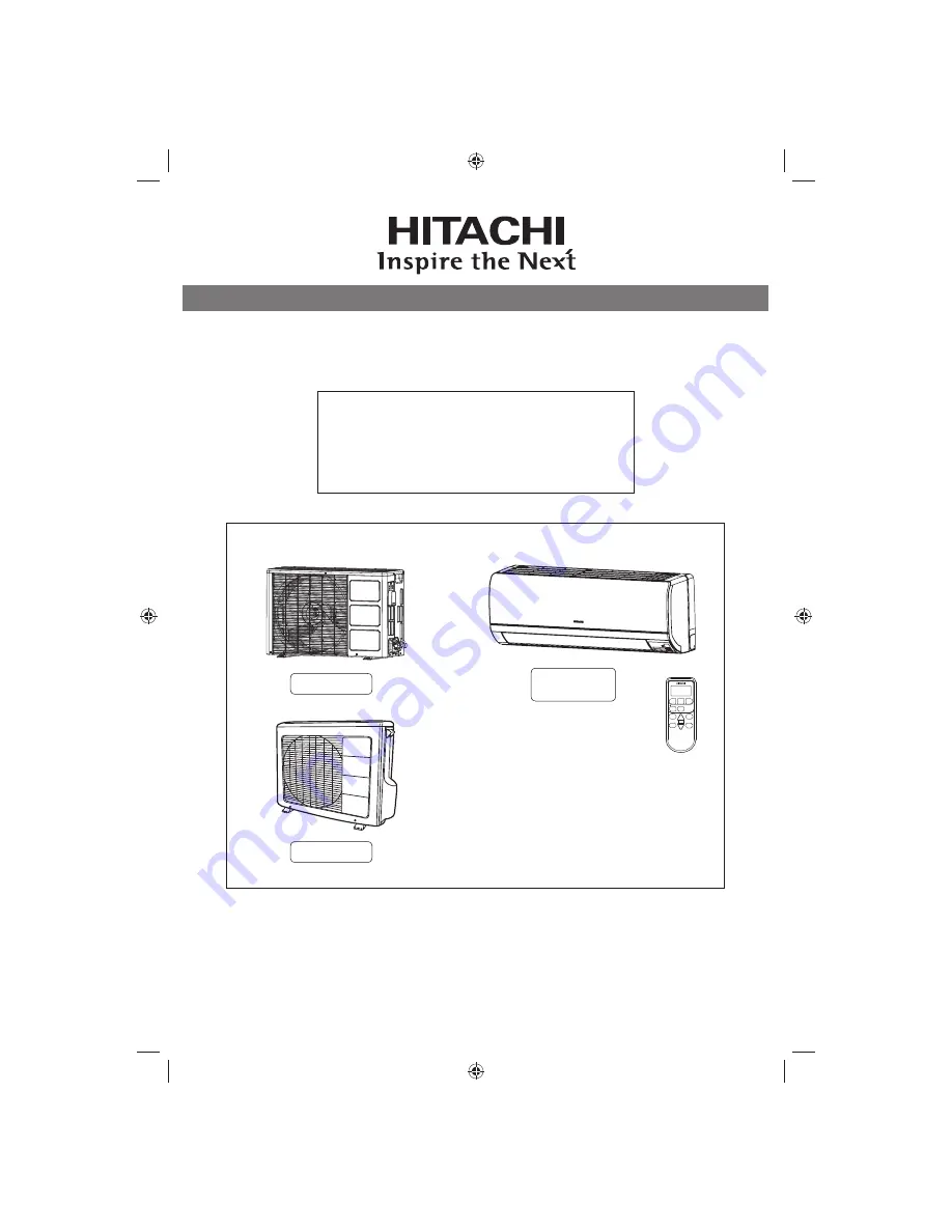 Hitachi RAC-S10CDT Скачать руководство пользователя страница 1