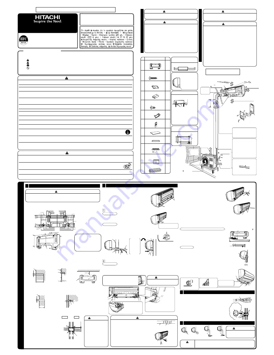 Hitachi RAC-S10H2 Installation Manual Download Page 7