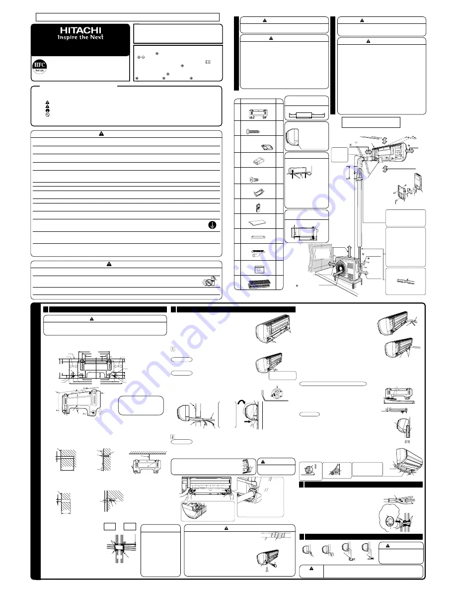 Hitachi RAC-S10H2 Installation Manual Download Page 9