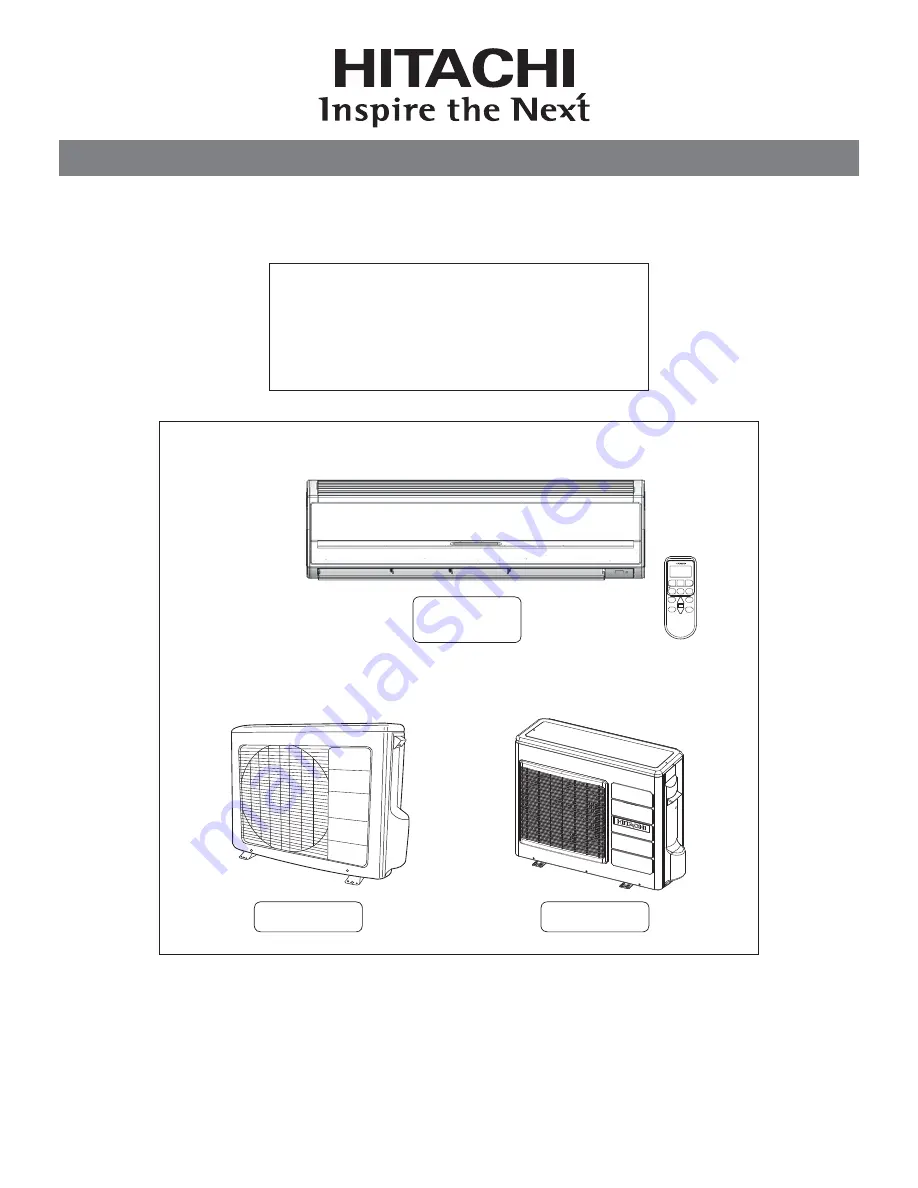 Hitachi RAC-S18CZT Скачать руководство пользователя страница 1