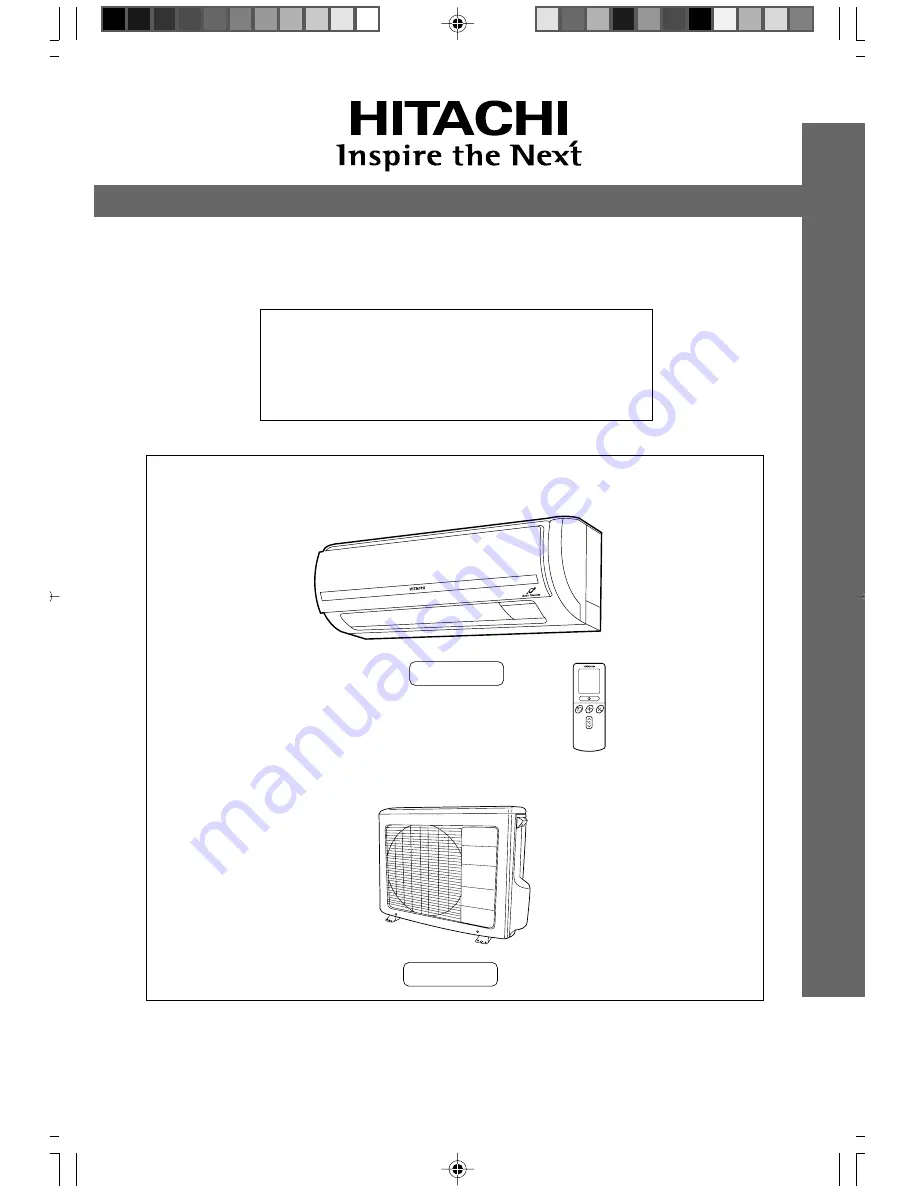 Hitachi RAC-S18H2 Скачать руководство пользователя страница 1