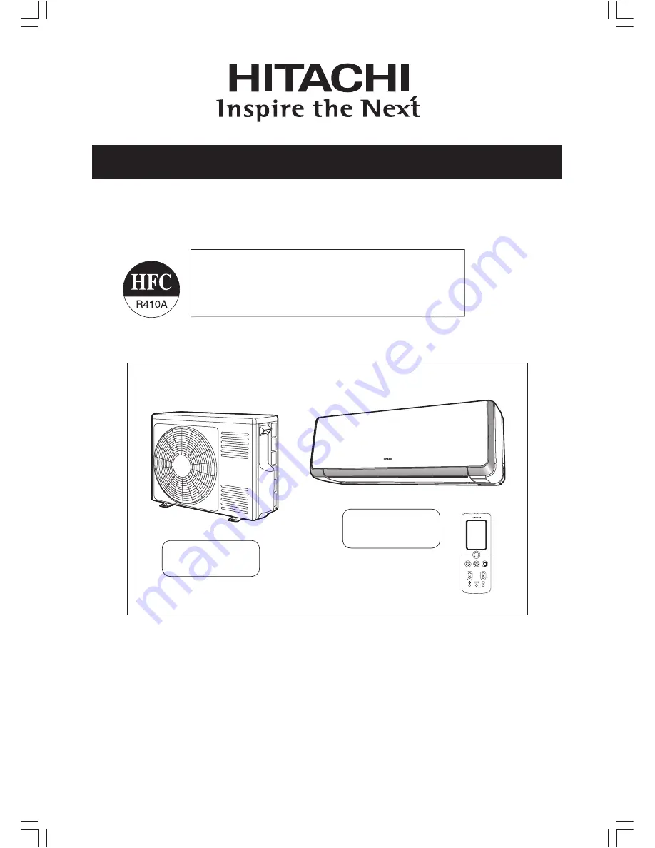 Hitachi RAC-SX10HYK Instruction Manual Download Page 1