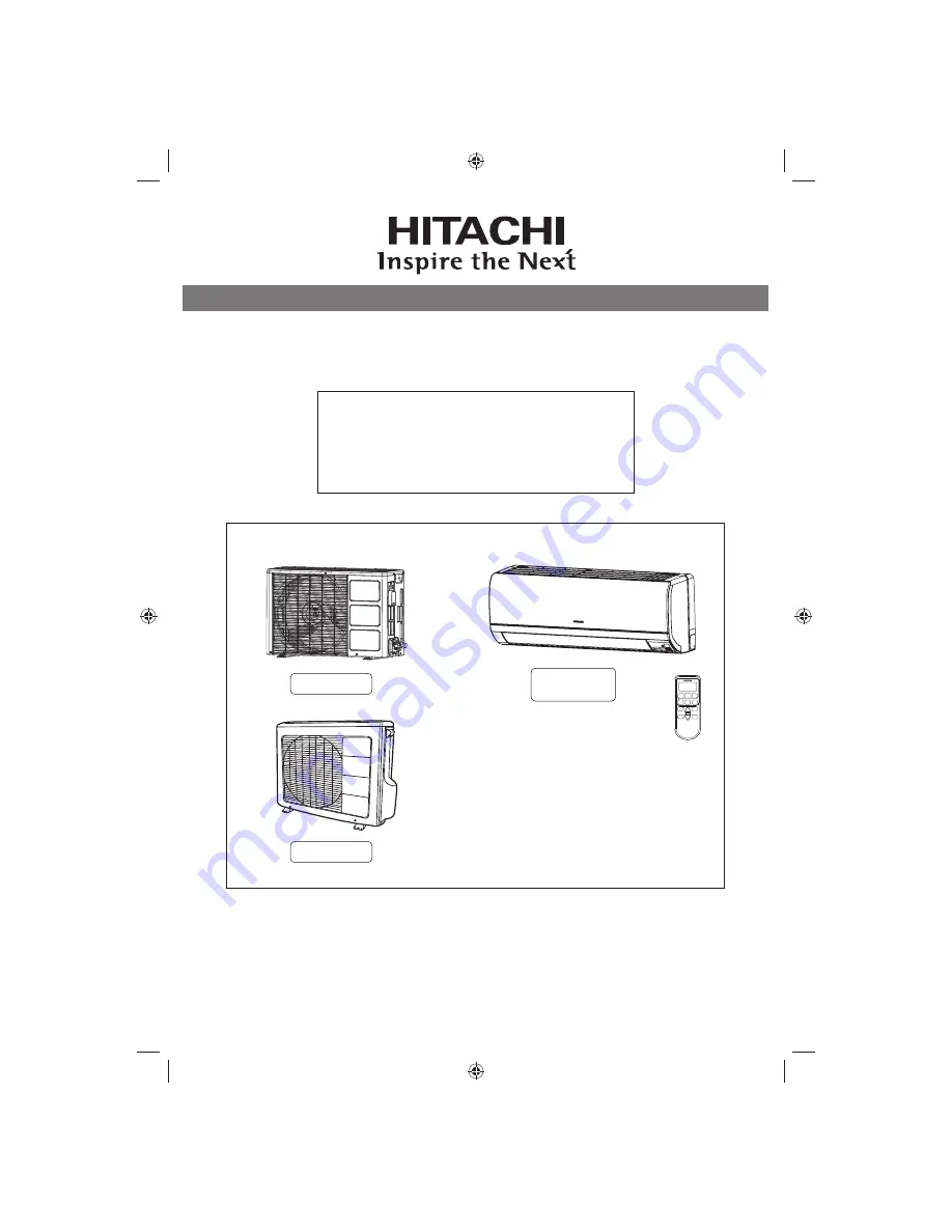 Hitachi RAC-V10CDT Скачать руководство пользователя страница 1