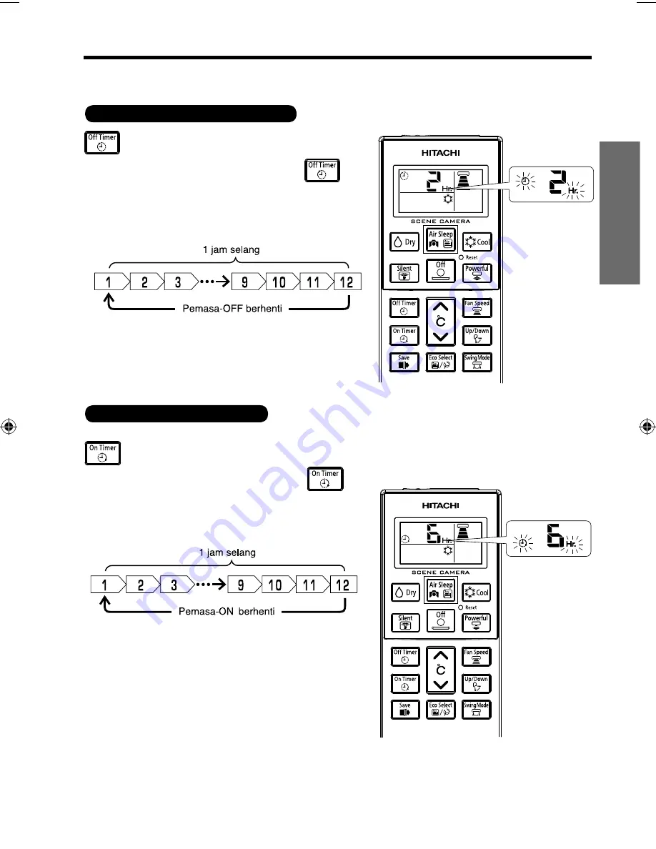 Hitachi RAC-VX10CF Operation Manual Download Page 55