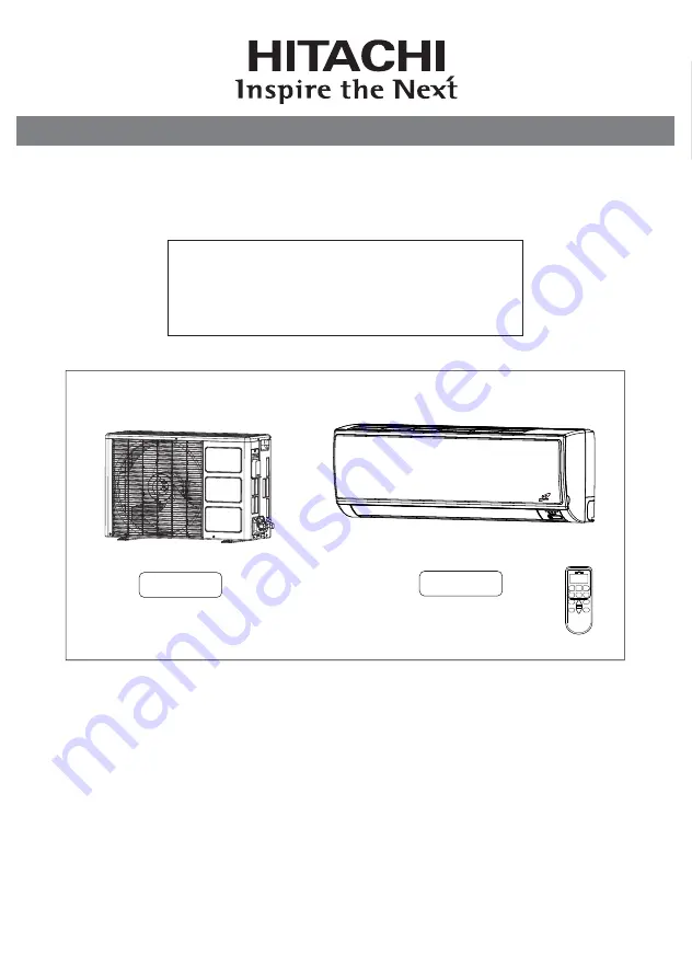 Hitachi RAC-X10CZ Instruction Manual Download Page 1