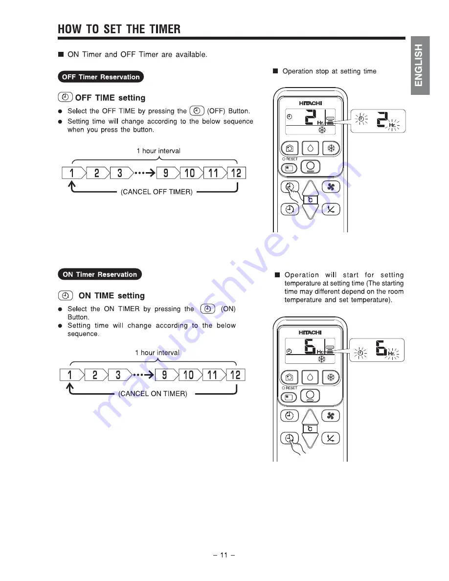 Hitachi RAC-X18CB Instruction Manual Download Page 11