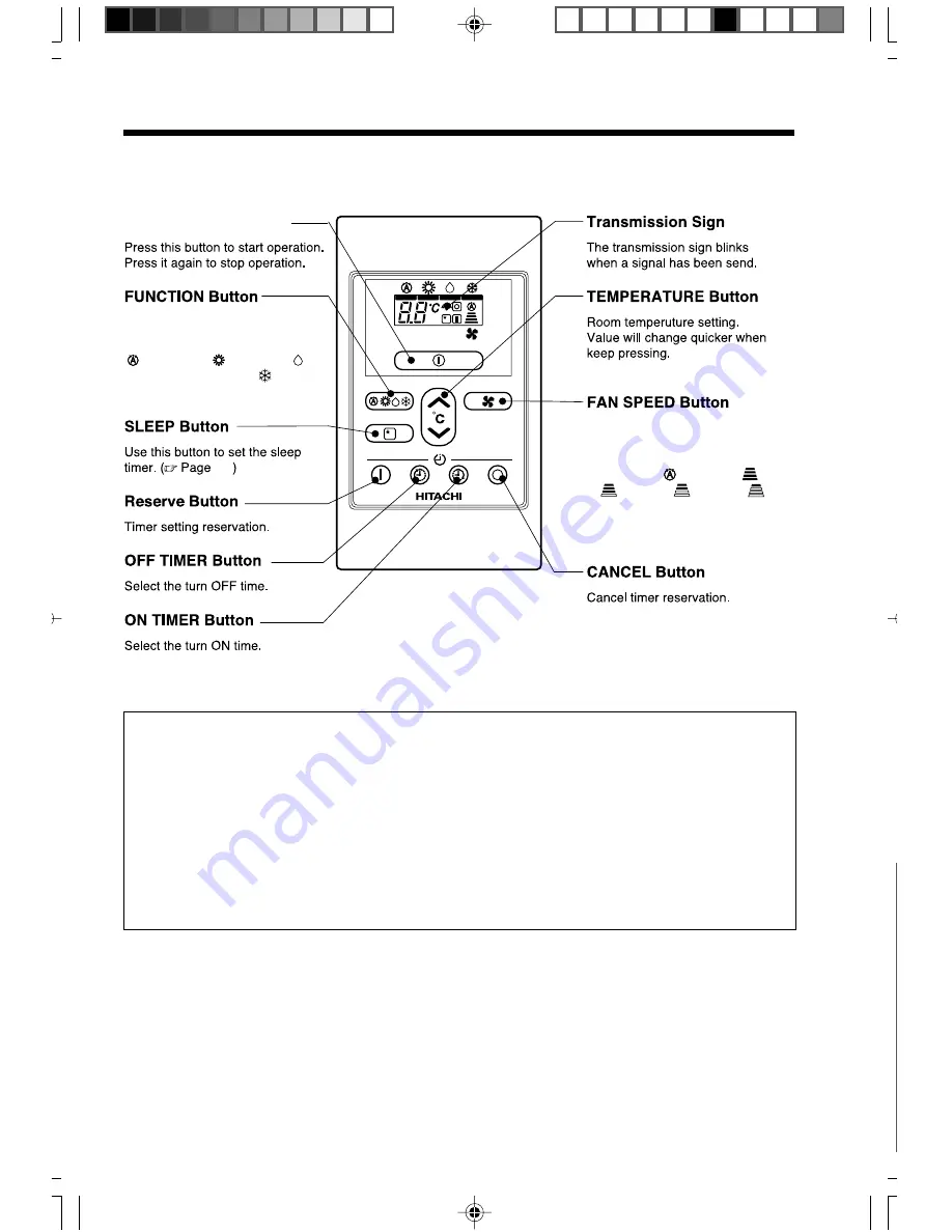 Hitachi RAD-18NH7A Instruction Manual Download Page 6