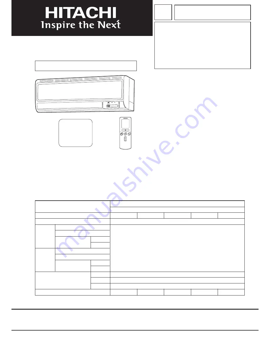 Hitachi RAK-18NH6AS Service Manual Download Page 1