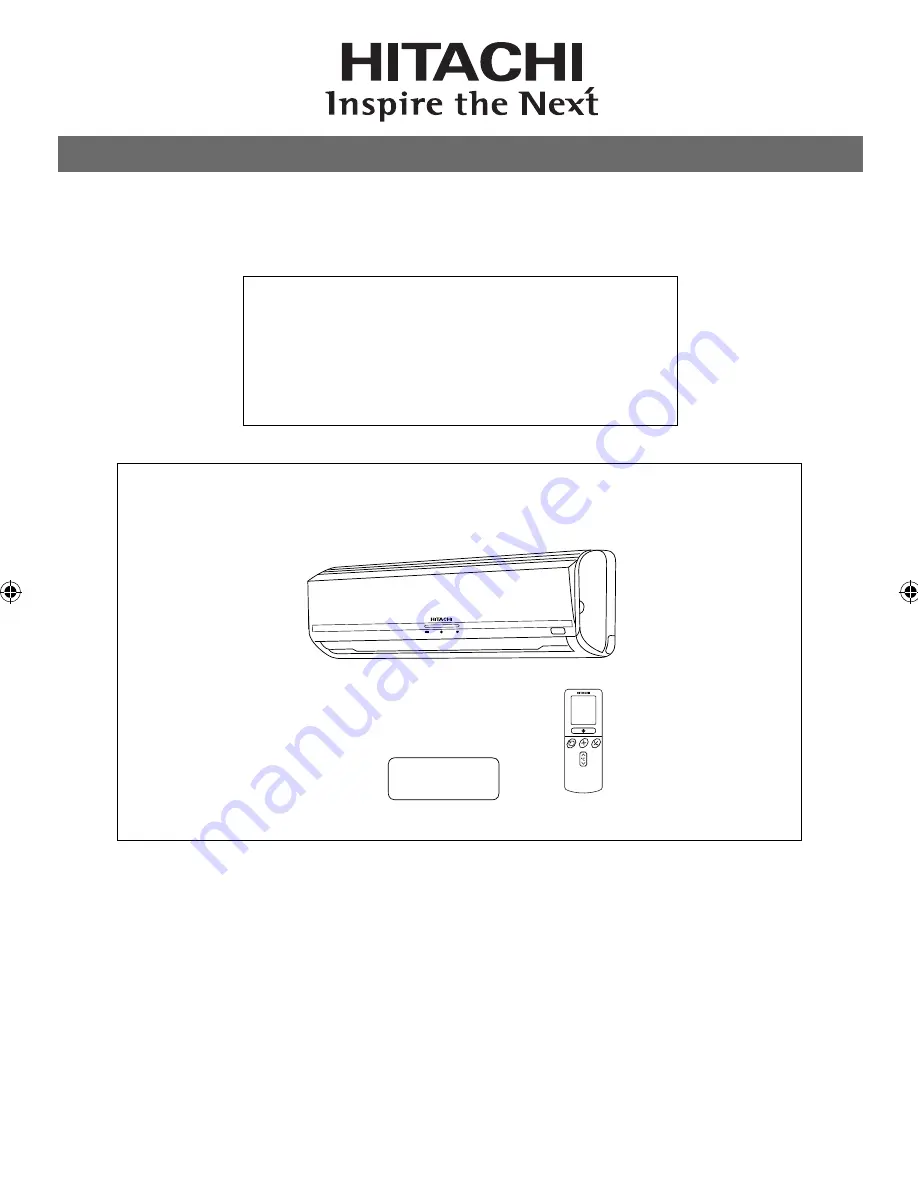 Hitachi RAK-60NHA1 Скачать руководство пользователя страница 1