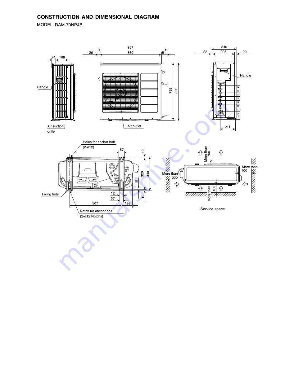 Hitachi RAM-70NP4B Скачать руководство пользователя страница 20