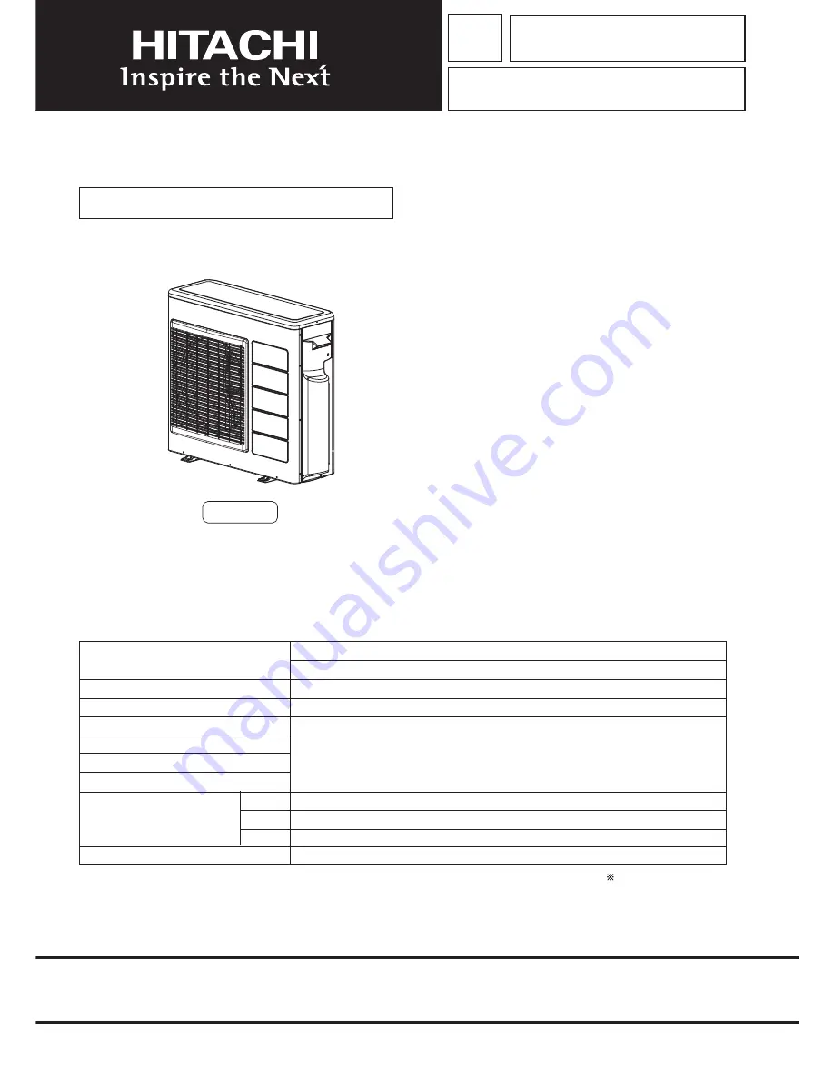 Hitachi RAM-71QH5 Скачать руководство пользователя страница 1