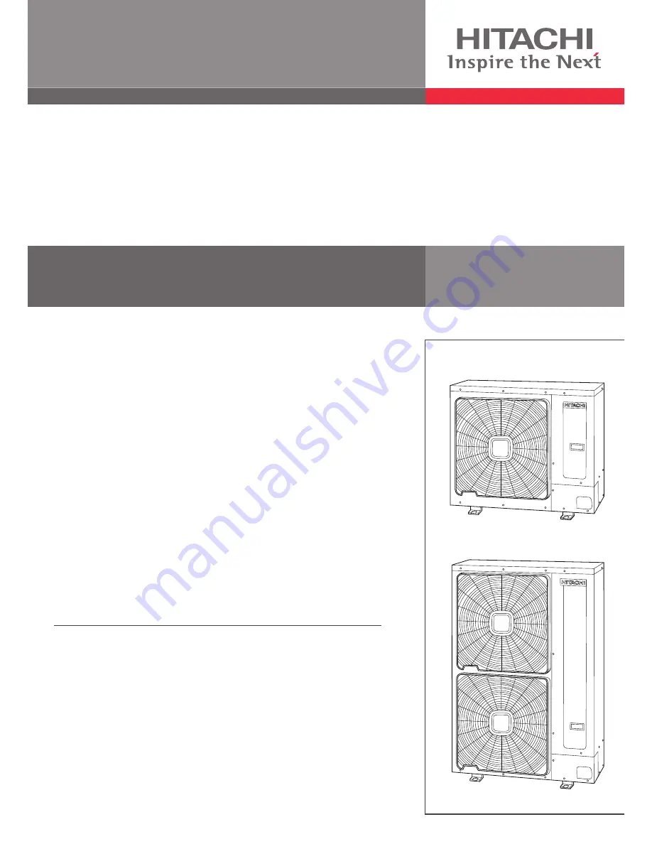 Hitachi RAS-(2-6)HVNP1(E) Скачать руководство пользователя страница 1