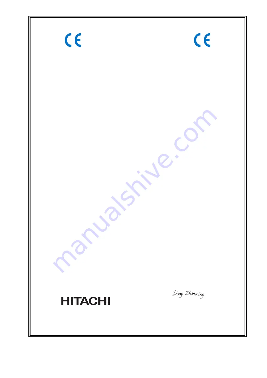 Hitachi RAS-3.0HNSKQ Original Instruction Download Page 4