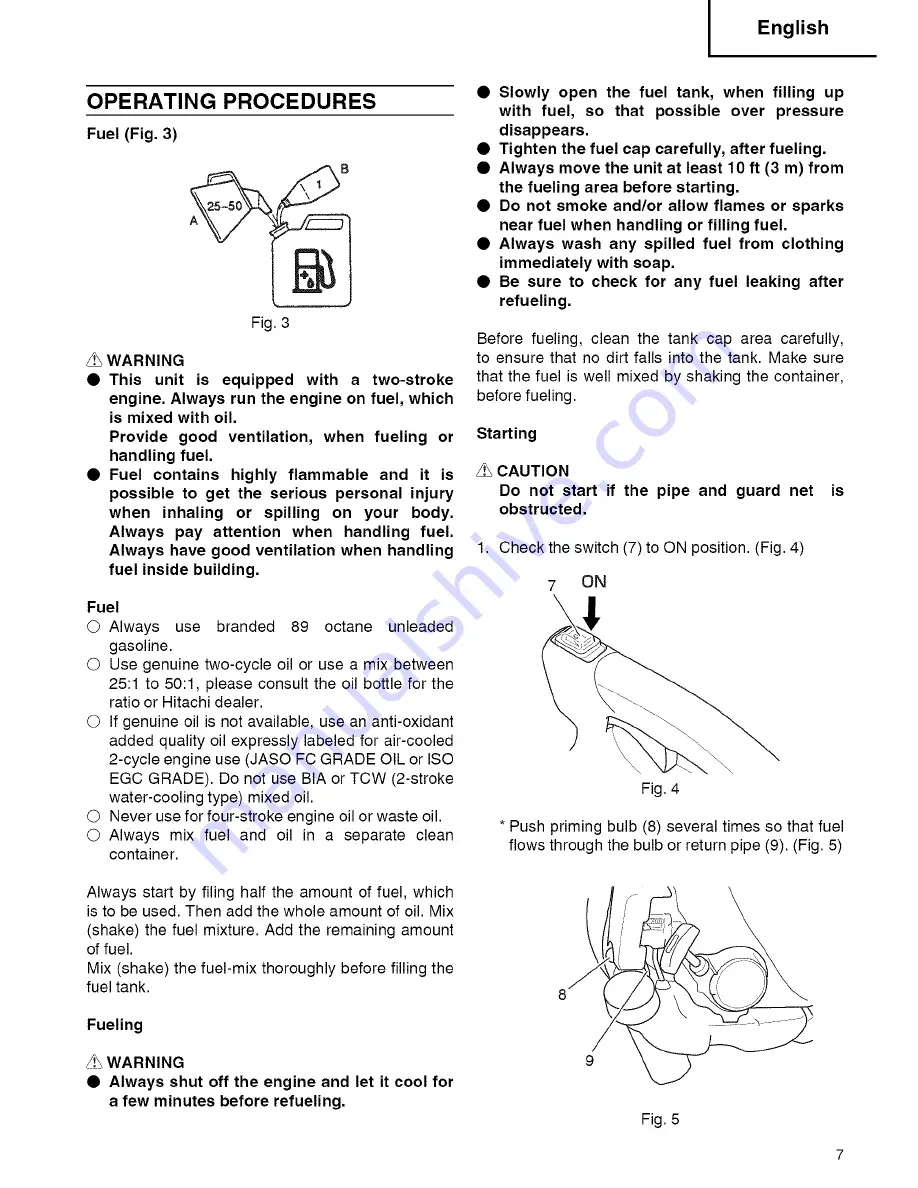 Hitachi RB 24EAP Instruction Manual Download Page 7