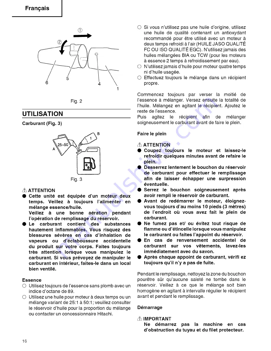 Hitachi RB 24EAP Instruction Manual Download Page 16