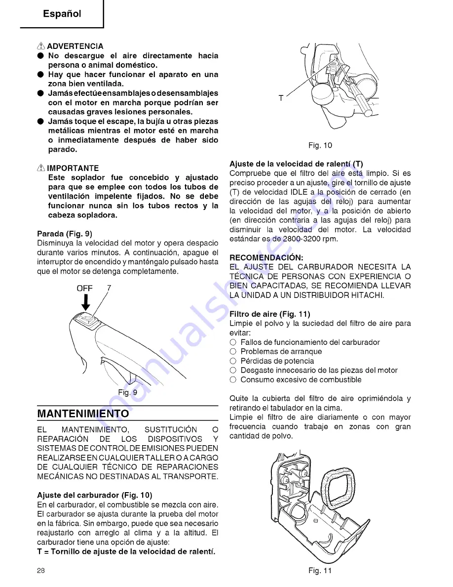 Hitachi RB 24EAP Instruction Manual Download Page 28