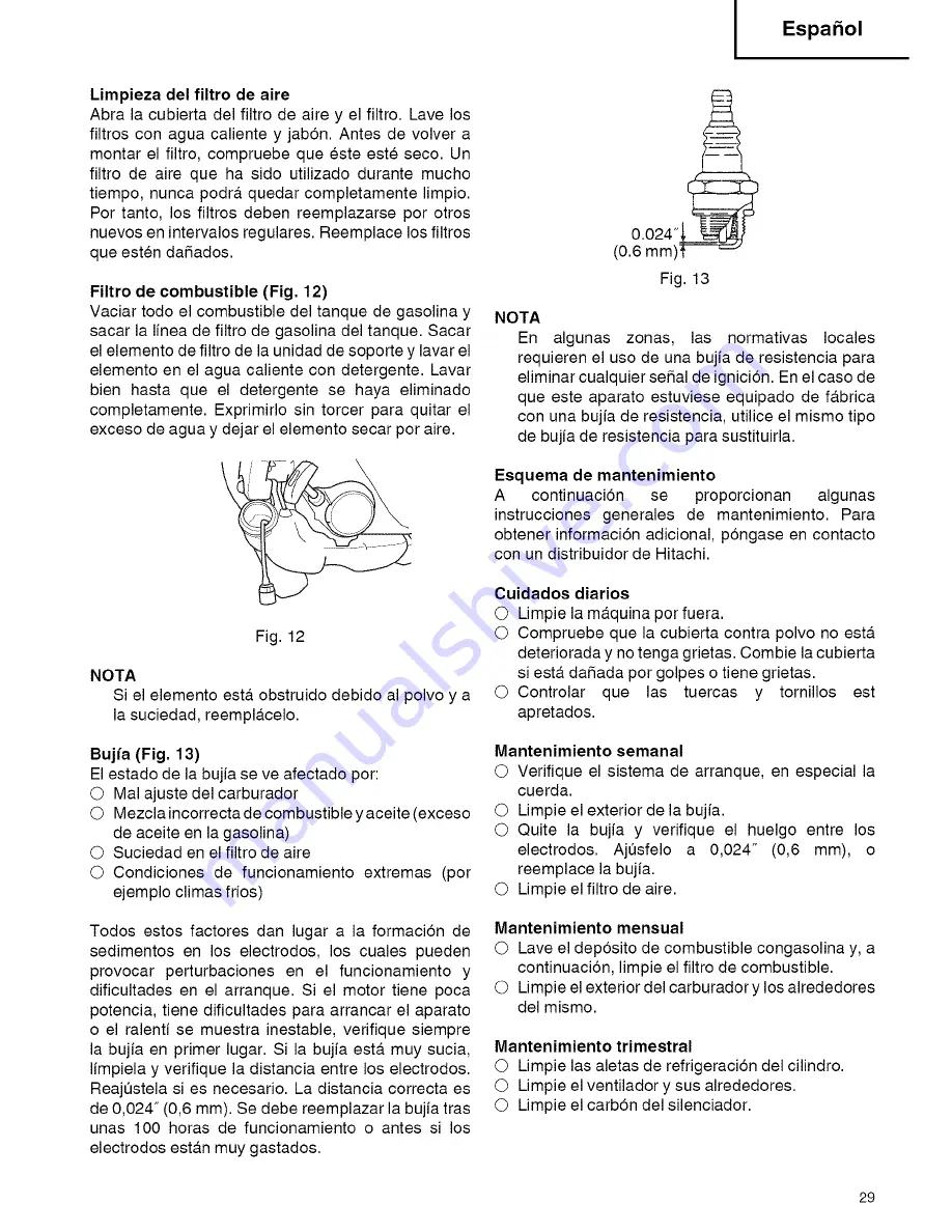 Hitachi RB 24EAP Instruction Manual Download Page 29