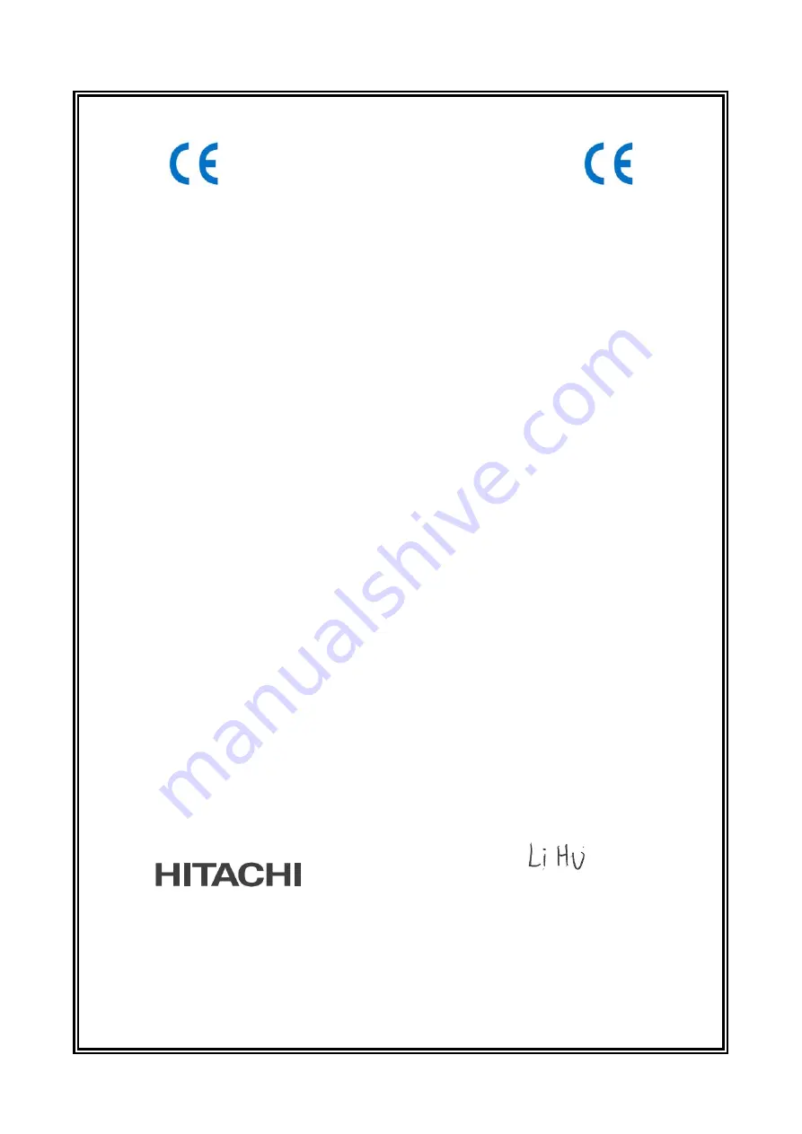 Hitachi RPIZ-0.8HNATNQ Operation Installation Maintenance Manual Download Page 3