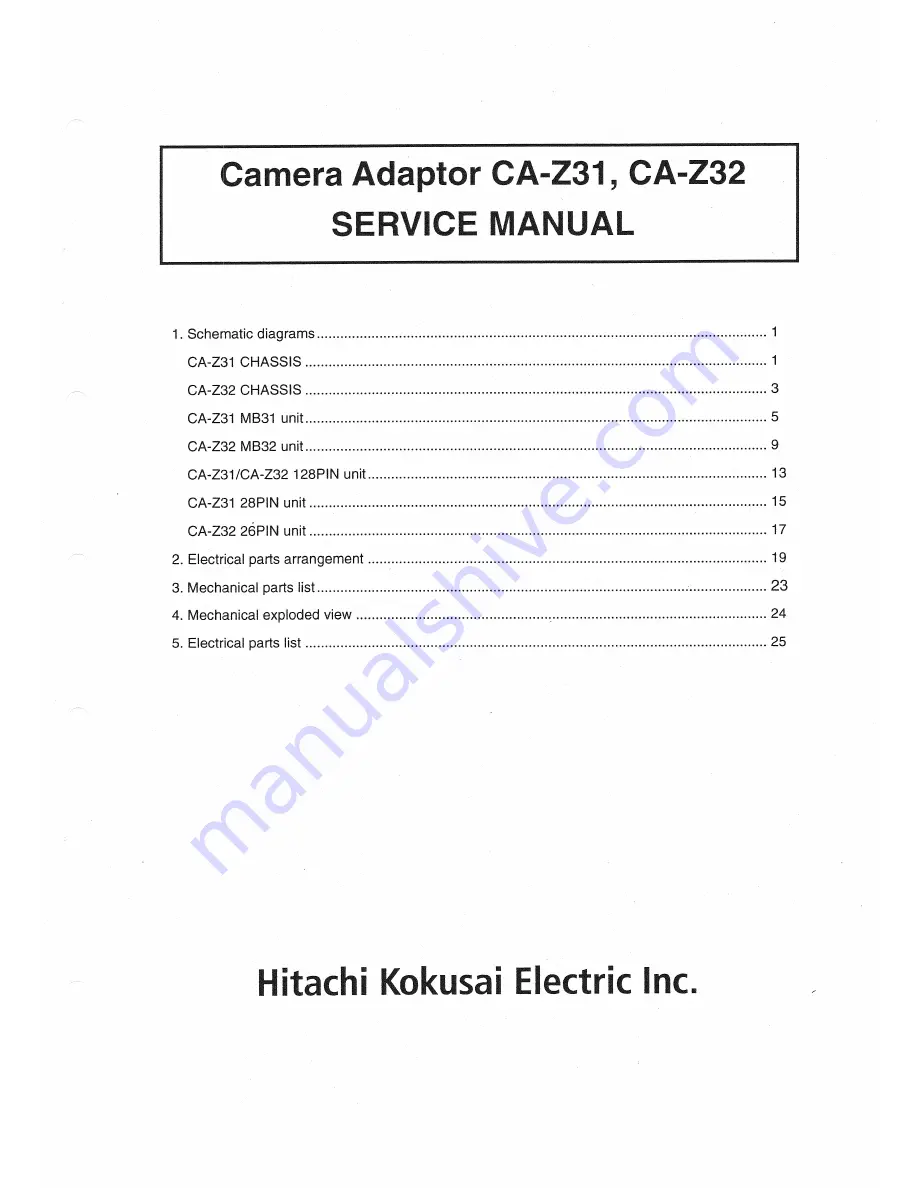 Hitachi S-3000 Service Manual Download Page 192