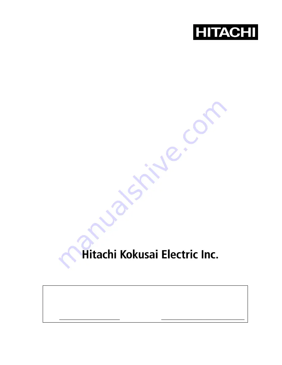 Hitachi SA-1000 Operating Instructions Manual Download Page 1