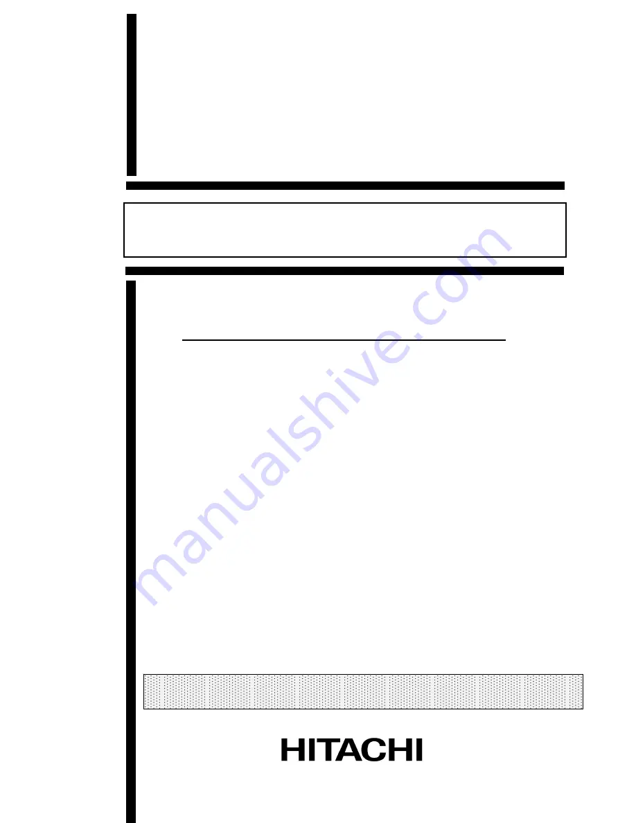 Hitachi SJ200 Series Service Manual Download Page 1