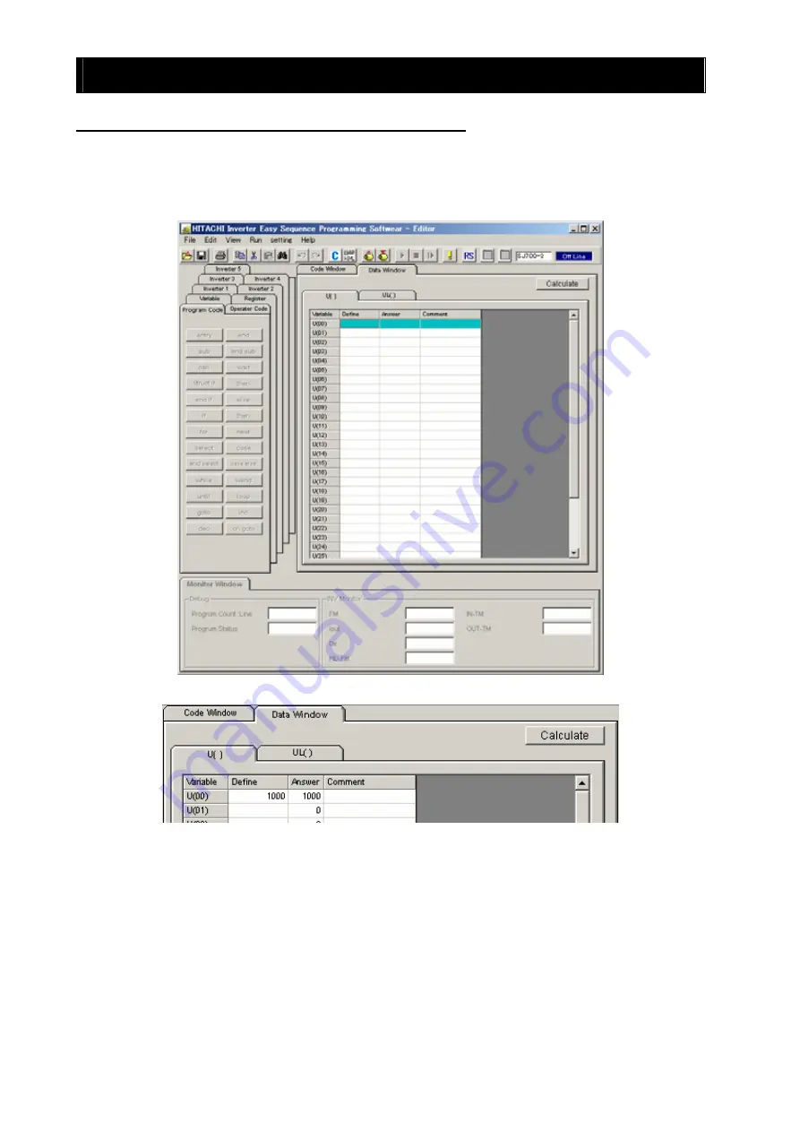 Hitachi SJ700 Series Software Instruction Manual Download Page 44