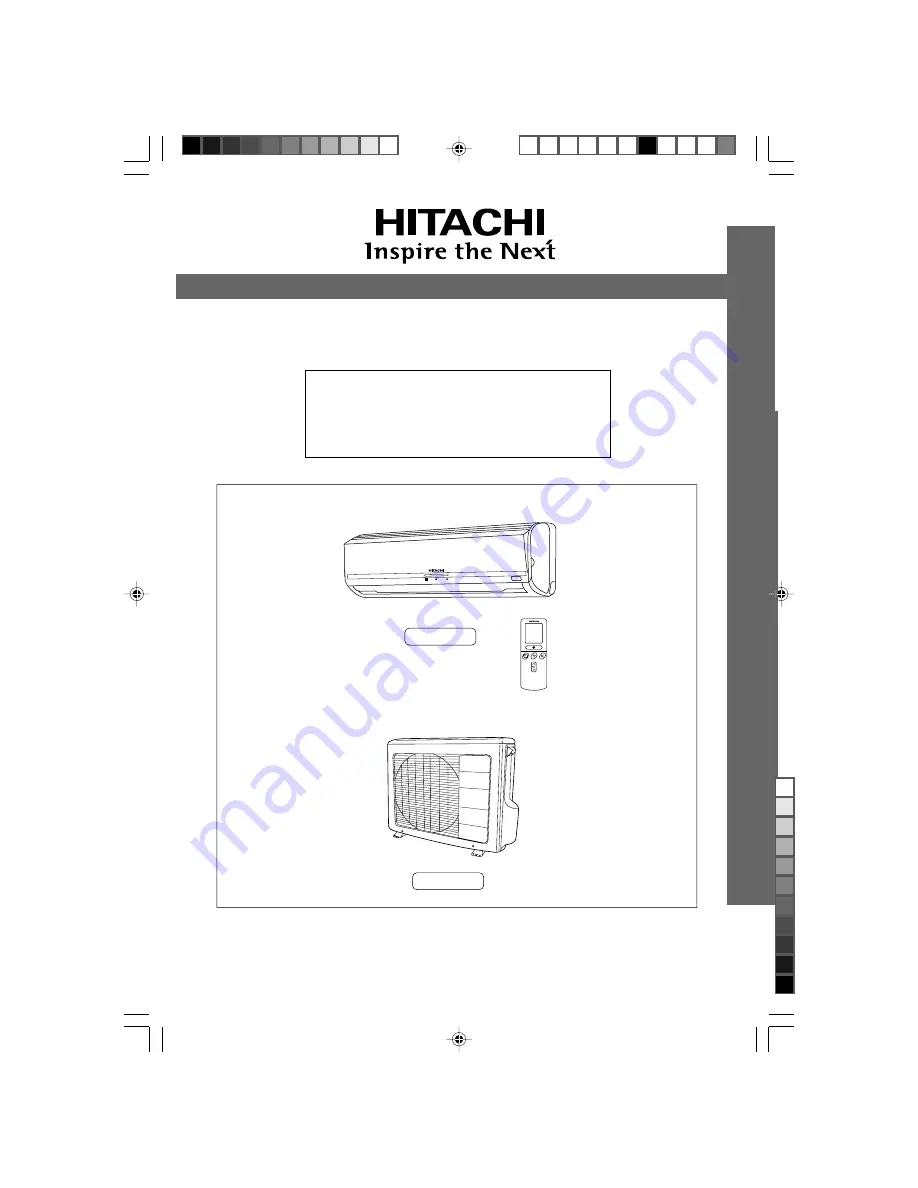 Hitachi Summit RAC-60YH5 Скачать руководство пользователя страница 1