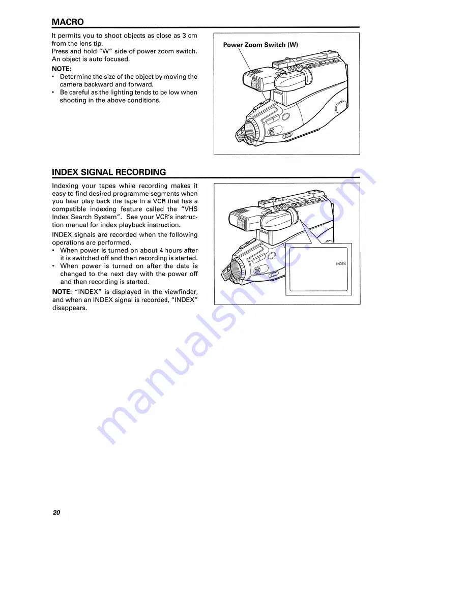 Hitachi VM-2700E Instruction Manual Download Page 20