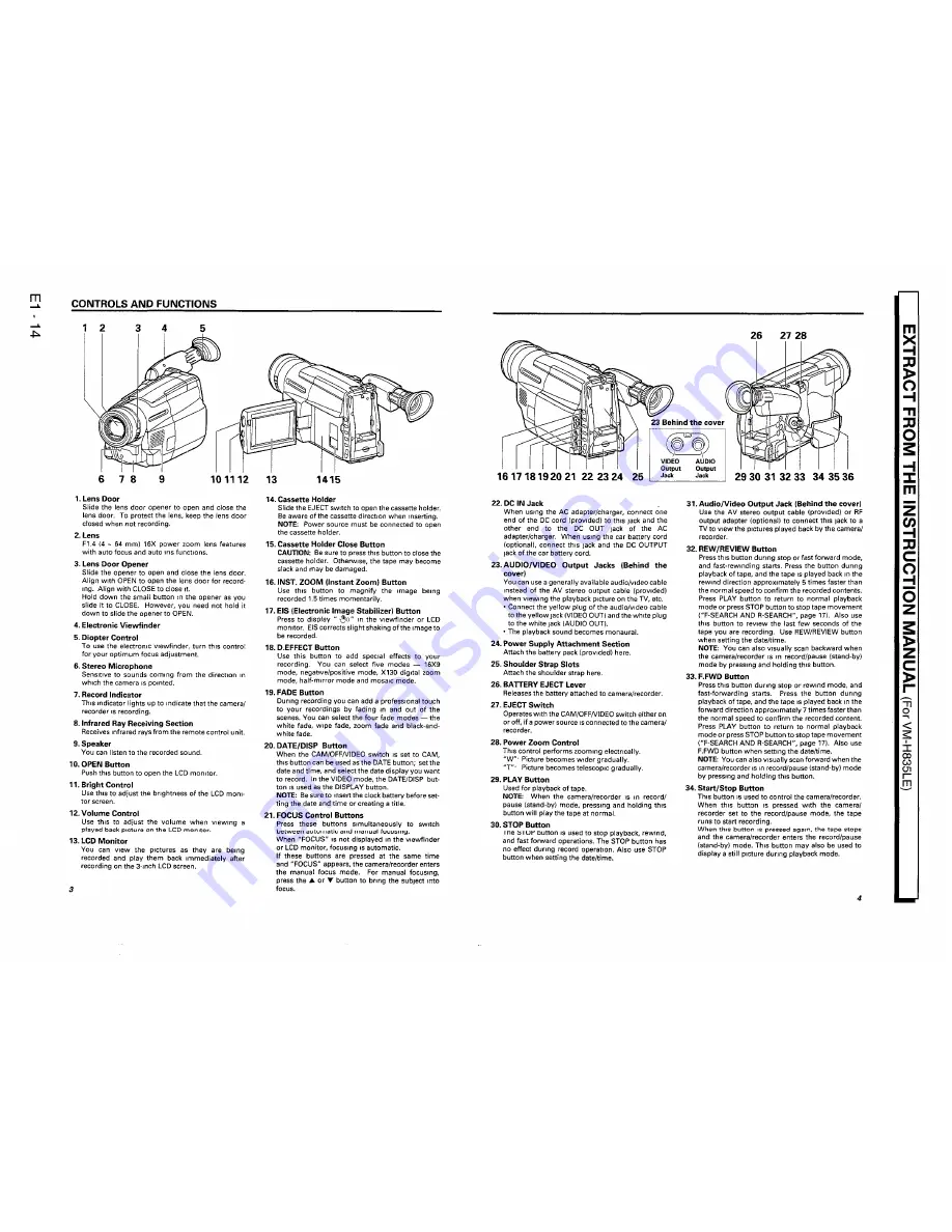 Hitachi VM-E330E Service Manual Download Page 17