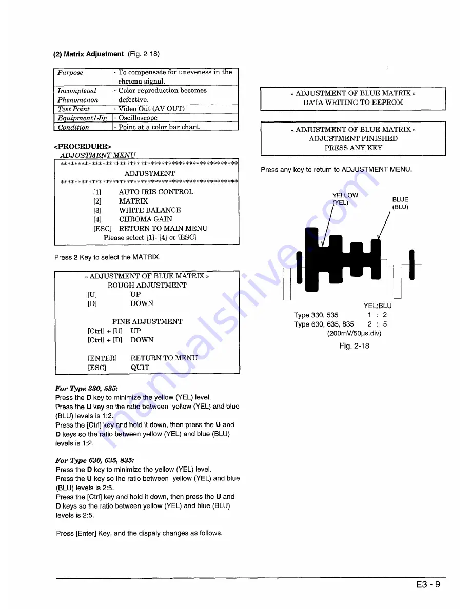 Hitachi VM-E330E Service Manual Download Page 38