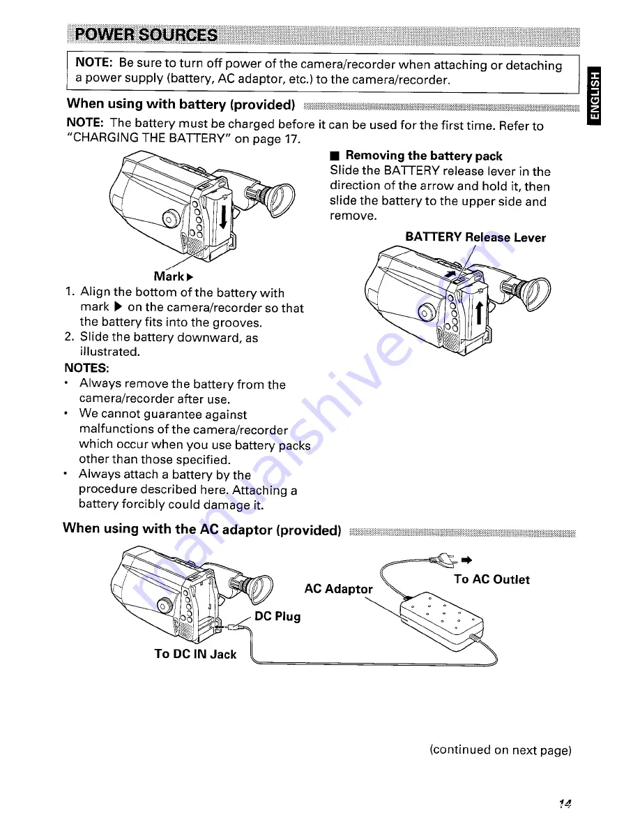 Hitachi VM-E555LE Instruction Manual Download Page 15