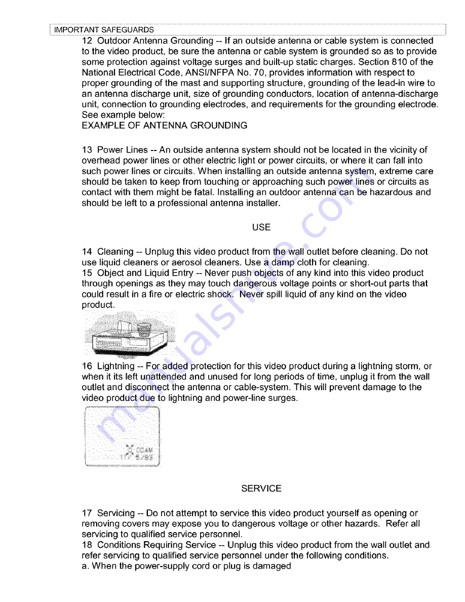 Hitachi VM-SP1A Instruction Manual Download Page 11