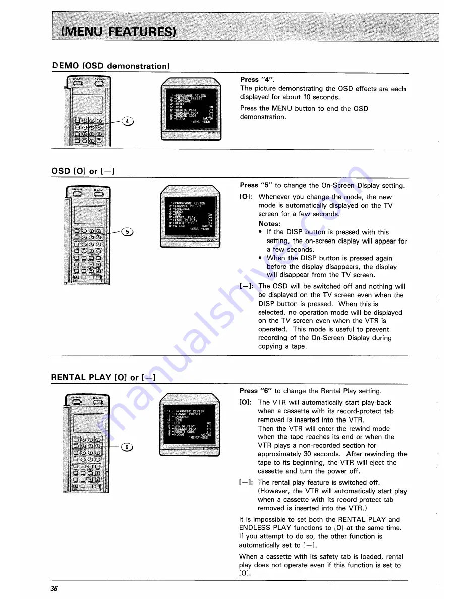 Hitachi VT-F250E Instruction Manual Download Page 36