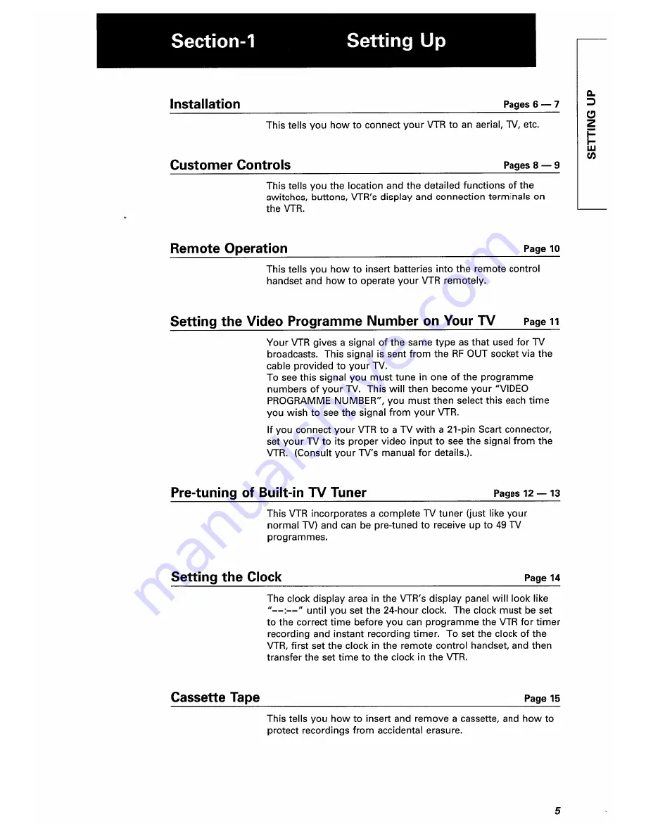 Hitachi VT-F350E Instruction Manual Download Page 5